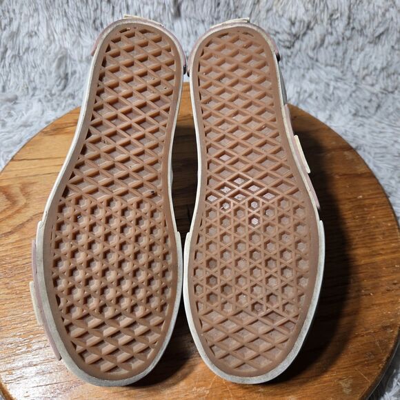 Vans Stackform Women US Size 5.5 Shoes Lilac Oversized Flowers Platform Sneakers - Picture 6 of 10